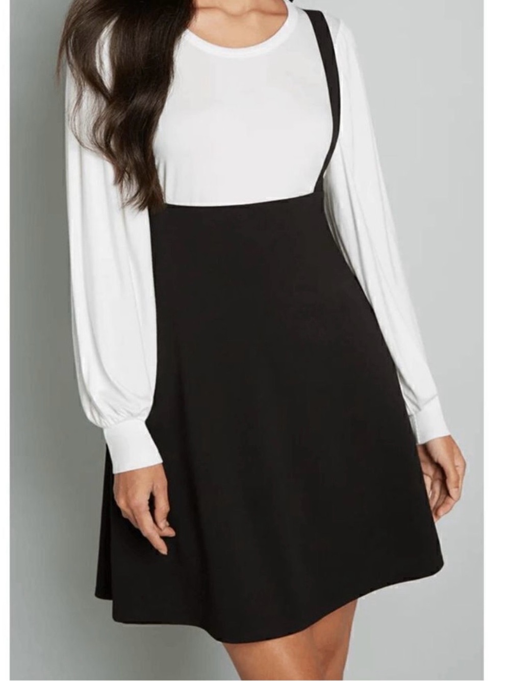 ModCloth Overall Winner Jumper Skirt in Black Size Medium
